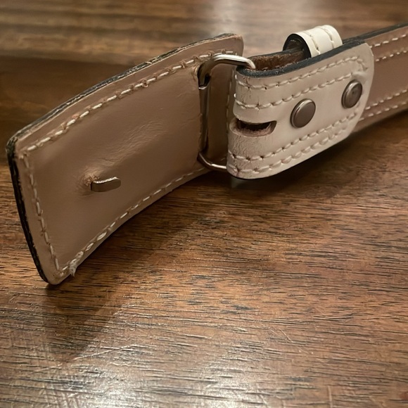 Chambers Belt Co. Top Grain Steerhide White Hand Finished Belt - Picture 8 of 11